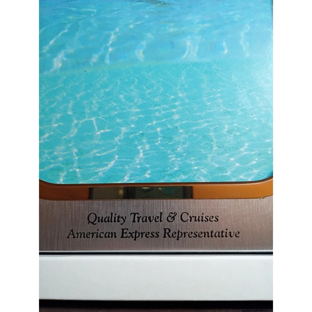 Elegant Metal Frame Photo Album 5x7 American Express Travel Representative 100ct